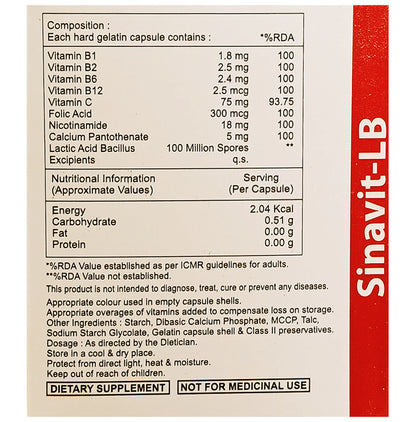 Sinavit-LB Capsule (10 Each)