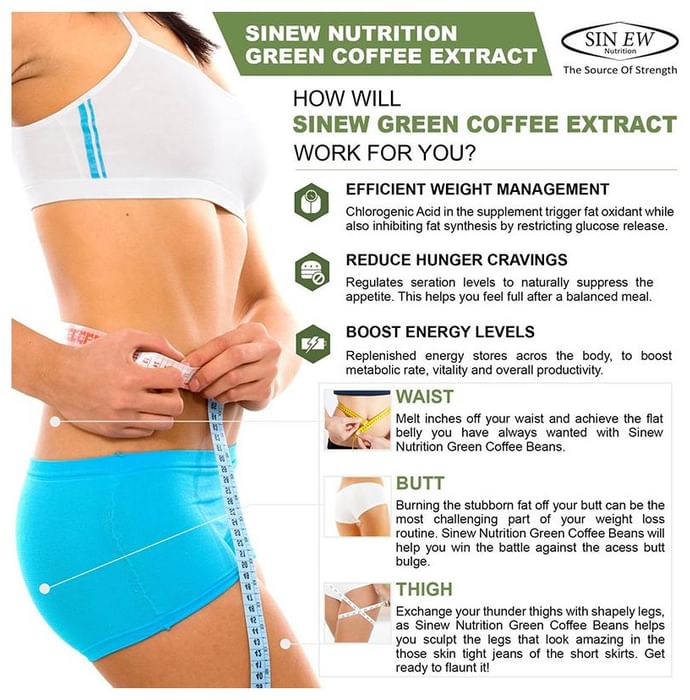 Sinew Nutrition Arabica Green Coffee Beans Powder