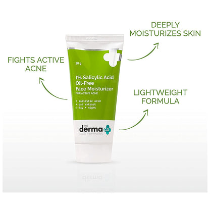 The Derma Co 1% Salicylic Acid Oil Free Moisturizer | For Active Acne