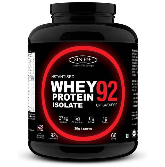 Sinew Nutrition Instantised Whey Protein Isolate 92% Unflavoured - Classic Derma