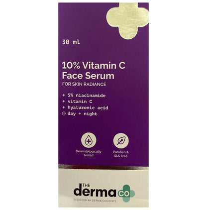 The Derma Co 10% Vitamin C Face Serum with Niacinamide | For Skin Radiance | Brightening Face Care Product - Classic Derma