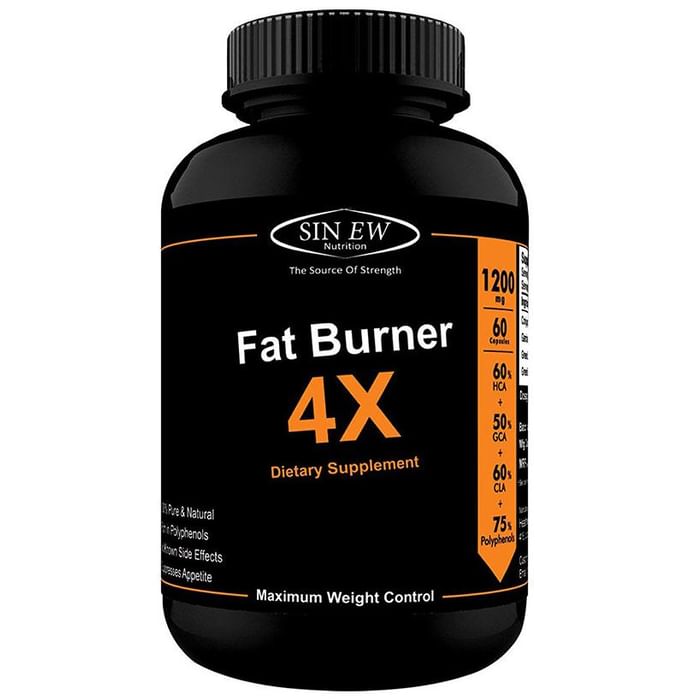 Sinew Nutrition Natural Fat Burner 4X (Green Tea, CLA, Green Coffee & Garcinia Cambogia Extract) - 1200mg - Classic Derma