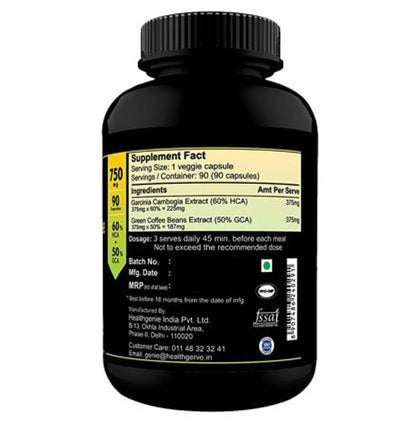 Sinew Nutrition Weight Management Combo 750mg (Garcinia Cambogia and Green Coffee Bean Extract)