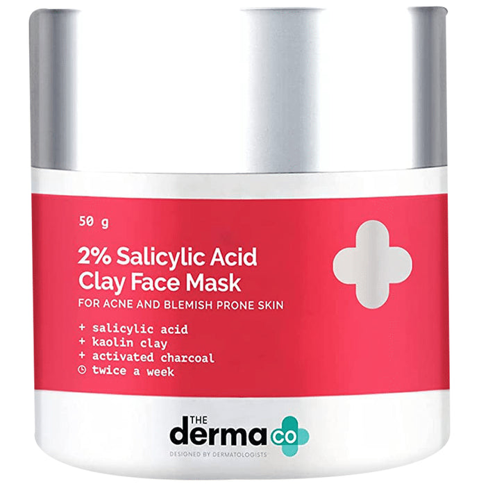 The Derma Co 2% Salicylic Acid Clay Face Mask | For Acne & Blemish Prone Skin - Classic Derma