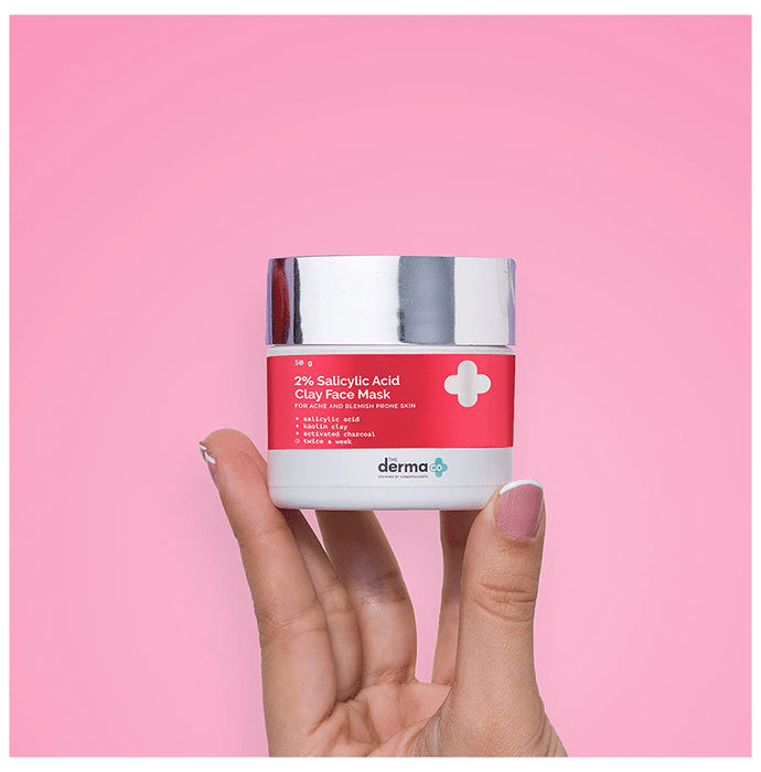 The Derma Co 2% Salicylic Acid Clay Face Mask | For Acne & Blemish Prone Skin