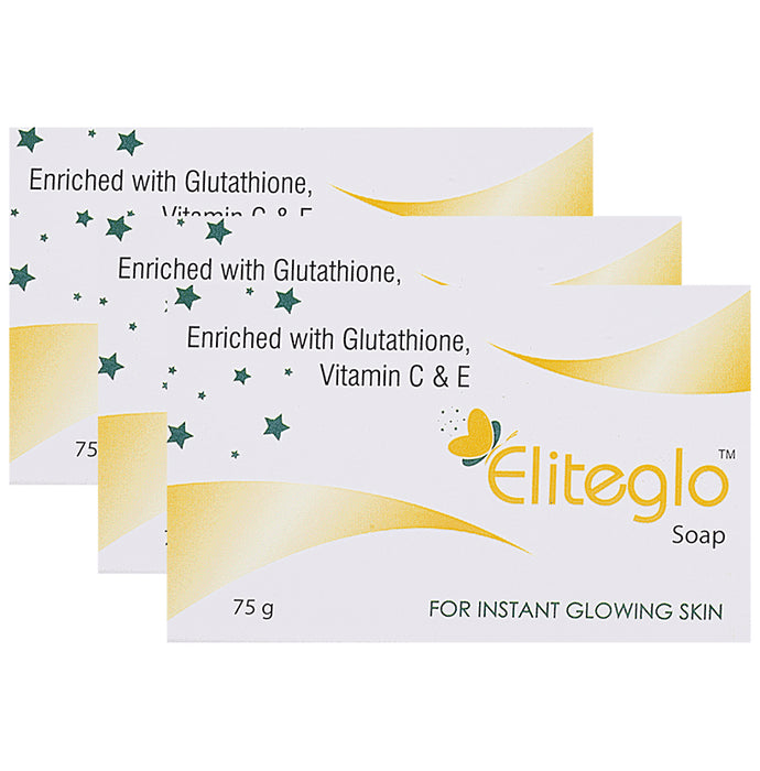 Eliteglo Soap for Instant Glowing Skin (75gm Each) - Classic Derma