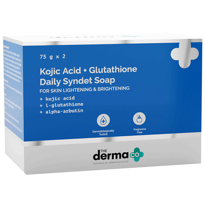 The Derma Co Kojic Acid + Glutathione Daily Syndet Soap (75gm Each) - Classic Derma