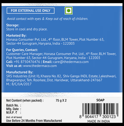 The Derma Co Kojic Acid + Glutathione Daily Syndet Soap (75gm Each)