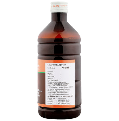 Sitaram Ayurveda Saraswatharishtam(With Gold)