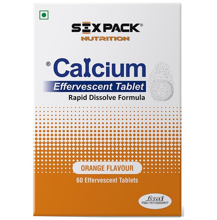Sixpack Nutrition Calcium Orange Effervescent Tablet - Classic Derma