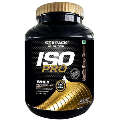 Sixpack Nutrition Iso Pro 100% Whey Protein Isolate Powder Vanilla Berry Cream - Classic Derma
