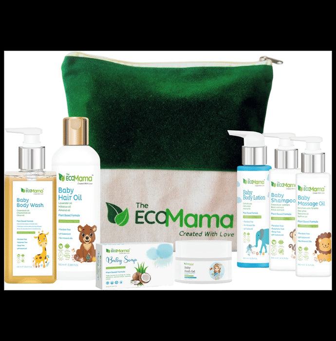 The Eco Mama Baby (7 in 1) Essential Baby Care Kit - Classic Derma