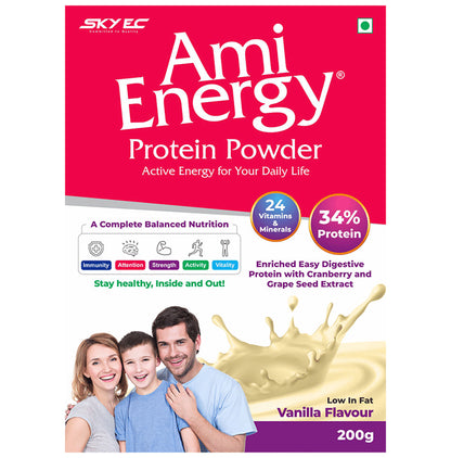 SkyEc Ami Energy Protein Powder Vanilla - Classic Derma