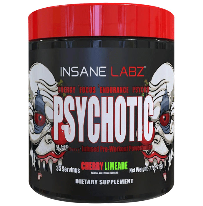 Insane Labz Psychotic Infused Pre-Workout Power House Powder Cherry Limeade - Classic Derma