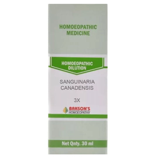Bakson's Homeopathy Sanguinaria Canadensis Dilution 3X - Classic Derma