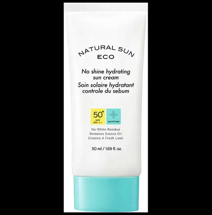 The Face Shop Natural Sun Eco No Shine Hydrating Sunscreen Spf 50+ Pa++++, For Broad Spectrum Protection & Leaves No White Cast - Classic Derma
