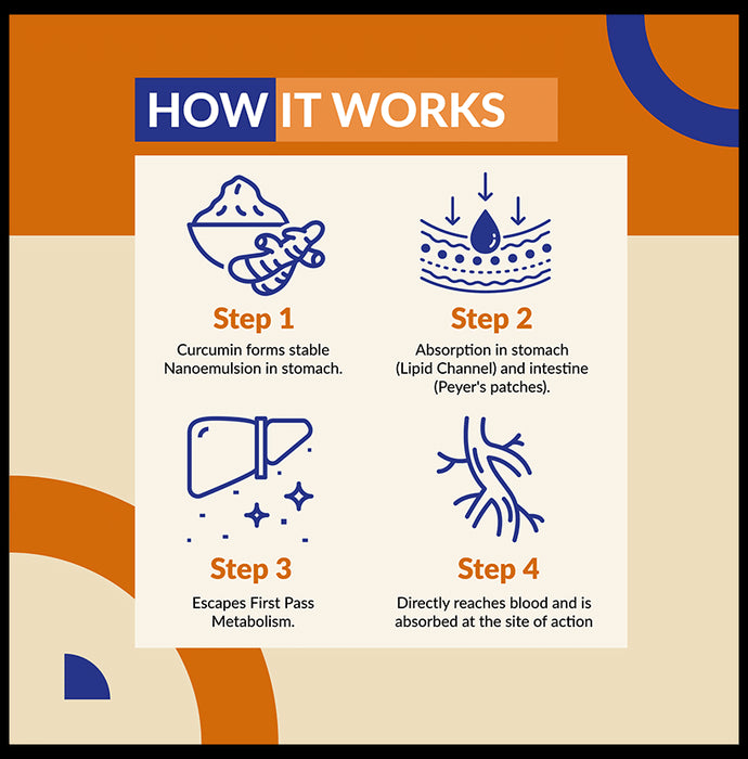 Snec 30 Liquid Turmeric Curcumin Capsule US Patent | Supports Joint, Heart & Brain Health