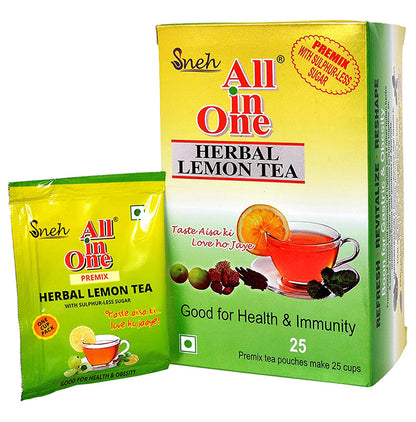 Sneh All in One Herbal Lemon Tea | Premix with Sulphur-Less Sugar | For Immunity