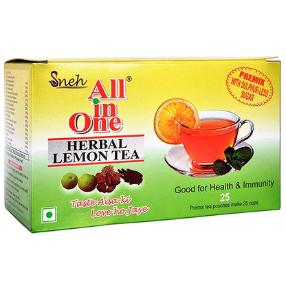 Sneh All in One Herbal Lemon Tea | Premix with Sulphur-Less Sugar | For Immunity