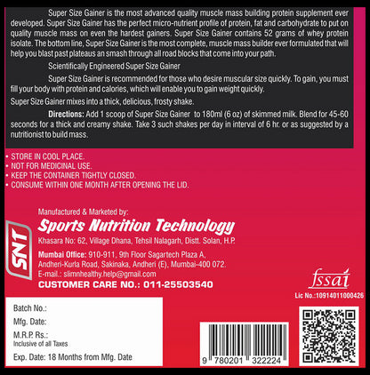 SNT Super Size Gainer Chocolate