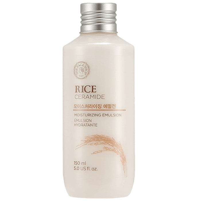 The Face Shop Rice & Ceramide Moisturizing Emulsion, Lightweight Everyday Face Cream That Locks Skin Moisture Lotion - Classic Derma