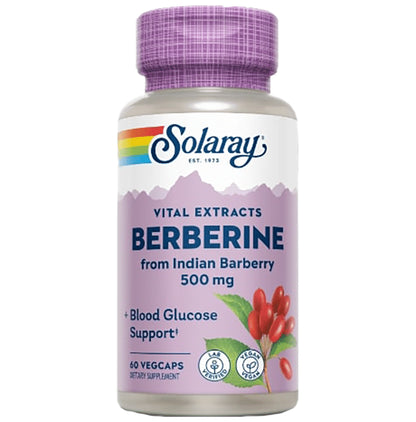 Solaray Berberine 500mg Vegcaps | For Blood Glucose Support - Classic Derma