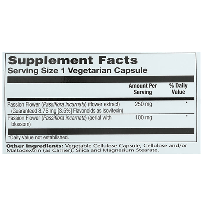Solaray Passion Flower Aerial Extract 250mg Veg Cap