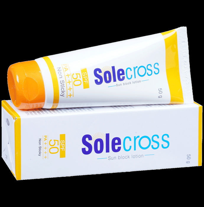 Solecross Sun Block Sunscreen Lotion | SPF 50 PA++++ for UVA/UVB Protection - Classic Derma