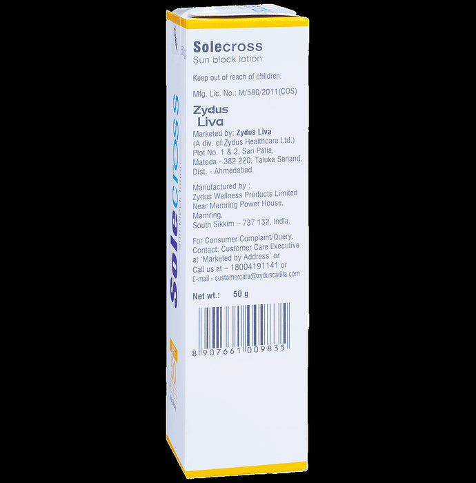 Solecross Sun Block Sunscreen Lotion | SPF 50 PA++++ for UVA/UVB Protection