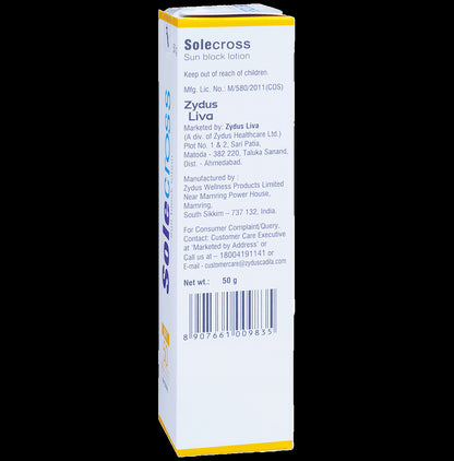 Solecross Sun Block Sunscreen Lotion | SPF 50 PA++++ for UVA/UVB Protection