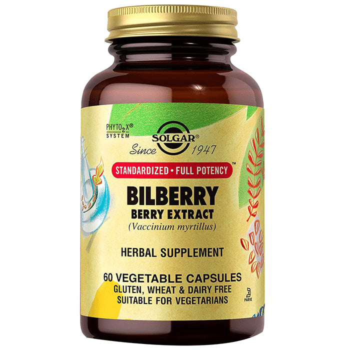 Solgar Bilberry Berry Extract Vegetable Capsule - Classic Derma
