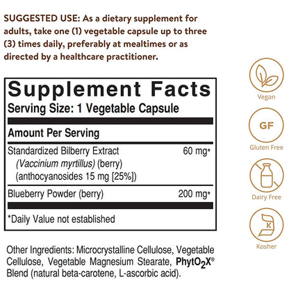 Solgar Bilberry Berry Extract Vegetable Capsule