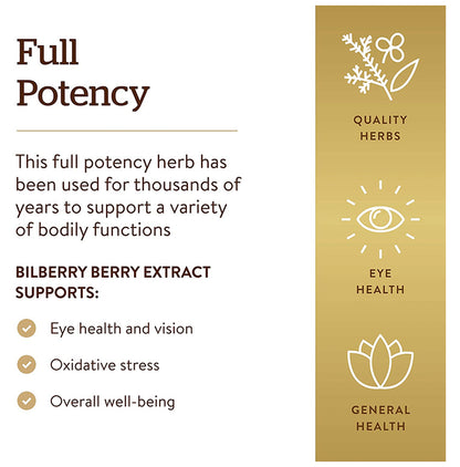 Solgar Bilberry Berry Extract Vegetable Capsule