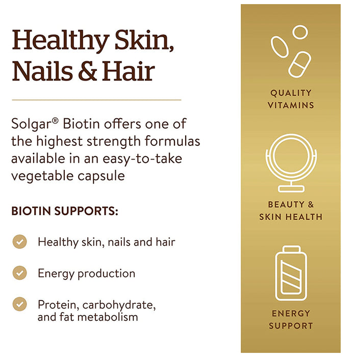 Solgar Biotin 10000mcg Vegetable Capsules