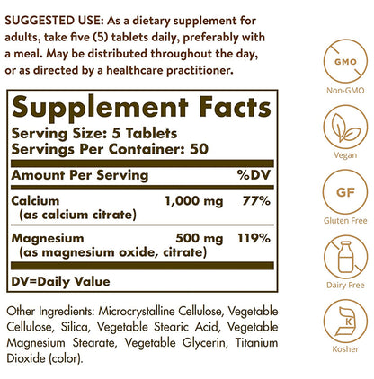 Solgar Calcium Magnesium Citrate Tablet