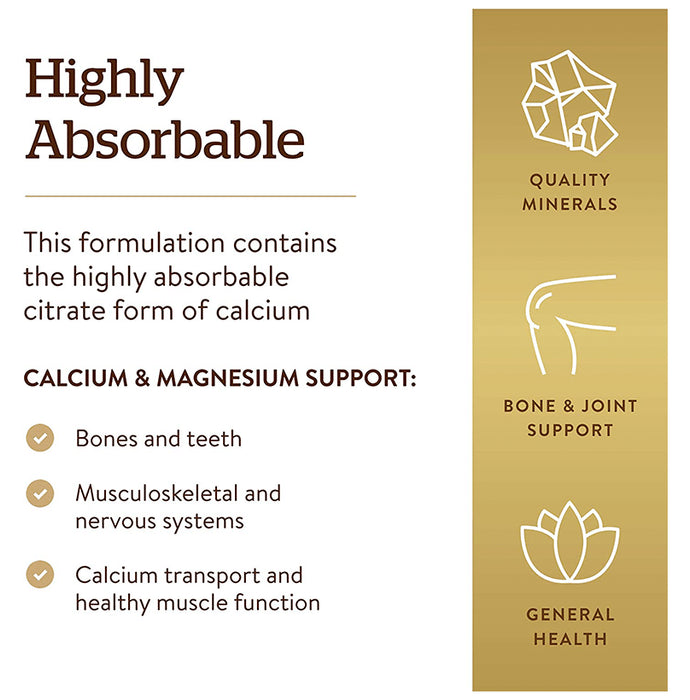 Solgar Calcium Magnesium Citrate Tablet