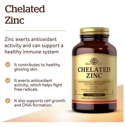 Solgar Chelated Zinc Tablet