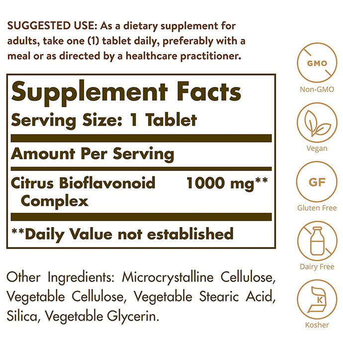Solgar Citrus Bioflavonoid Complex 1000mg Tablet