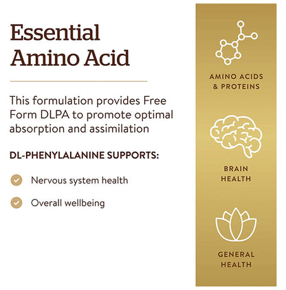 Solgar DLPA DL-Phenylalanine 500mg Vegetable Capsule