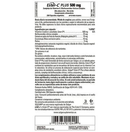 Solgar Ester-C Plus 500mg Vitamin C Vegetable Capsule