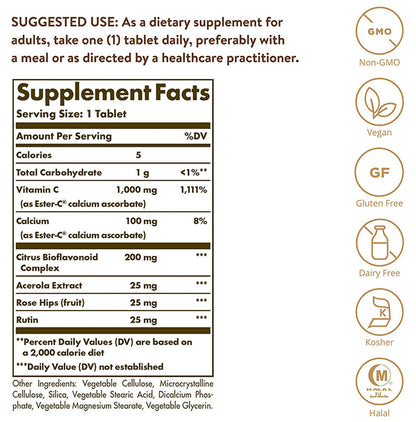Solgar Ester-C Plus Vitamin C 1000mg Tablet
