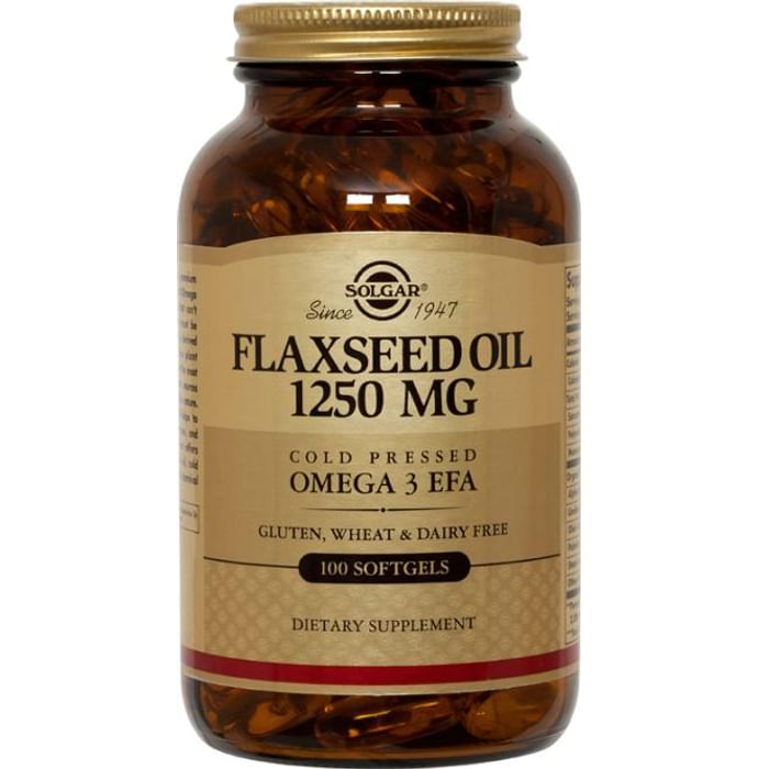 Solgar Flaxseed Oil 1250mg Soft Gelatin Capsule - Classic Derma
