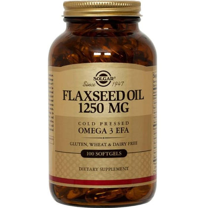Solgar Flaxseed Oil 1250mg Soft Gelatin Capsule - Classic Derma