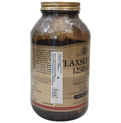 Solgar Flaxseed Oil 1250mg Soft Gelatin Capsule