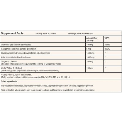 Solgar Glucosamine MSM Complex Tablet