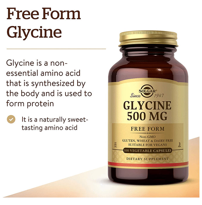 Solgar Glycine 500mg Vegetable Capsule