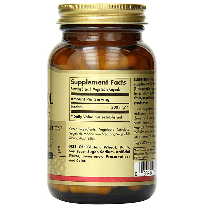 Solgar Inositol 500mg Vegetable Capsule