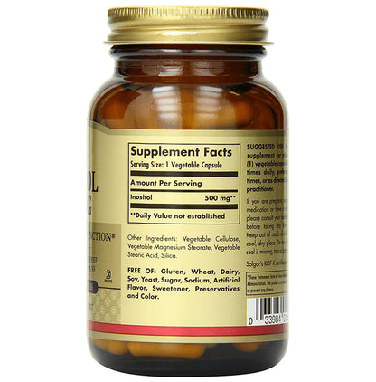 Solgar Inositol 500mg Vegetable Capsule