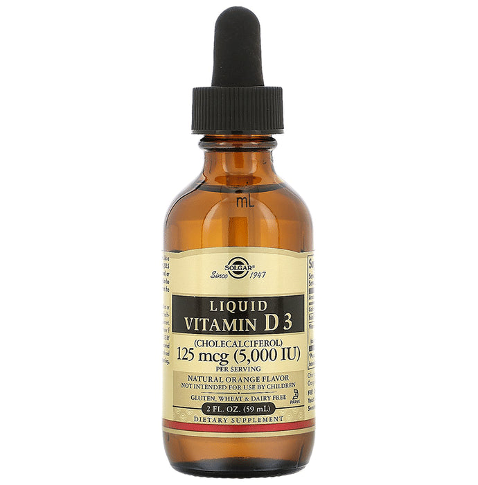 Solgar Liquid Vitamin D3 125mcg 5000IU Natural Orange