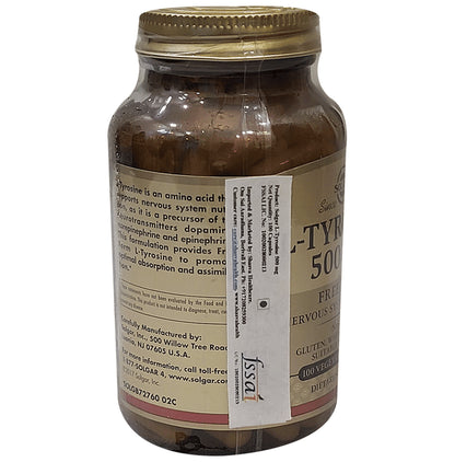 Solgar L-Tyrosine 500mg Vegetable Capsule